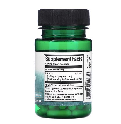 5-HTP, 200 mg , 60 CapsulesSWV02963Vitadeals-Singapore