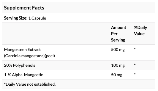 Mangosteen, 500 mg - 90 Capsules