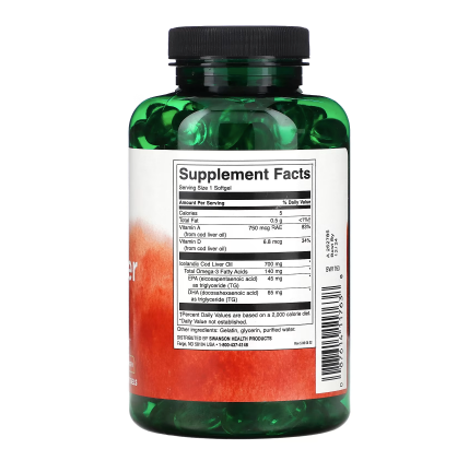 Icelandic Cod Liver Oil, Double Strength 700 mg - 250 Softgels