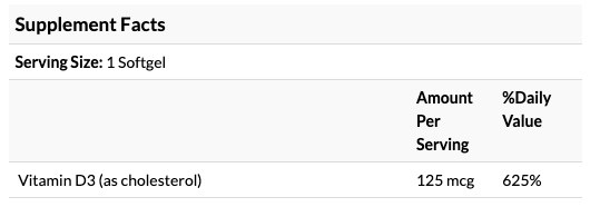 Vitamin D3, Bone and Immune, Highest Potency, 5,000 IU - 250 Softgels