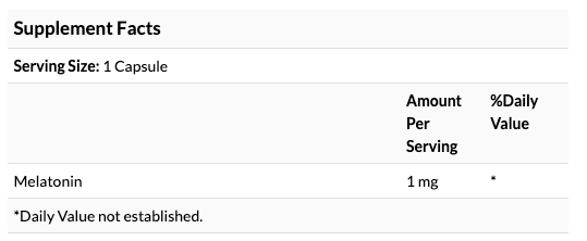Melatonin 1 mg - 120 Capsules
