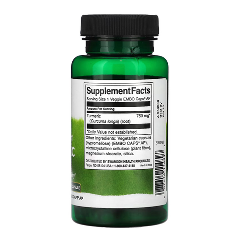 Full Spectrum Turmeric 750 mg - 60 Veggie Embo Caps AP