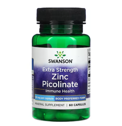 Body-preferred form, Extra Strength Zinc Picolinate, 50 mg, 60 Capsules