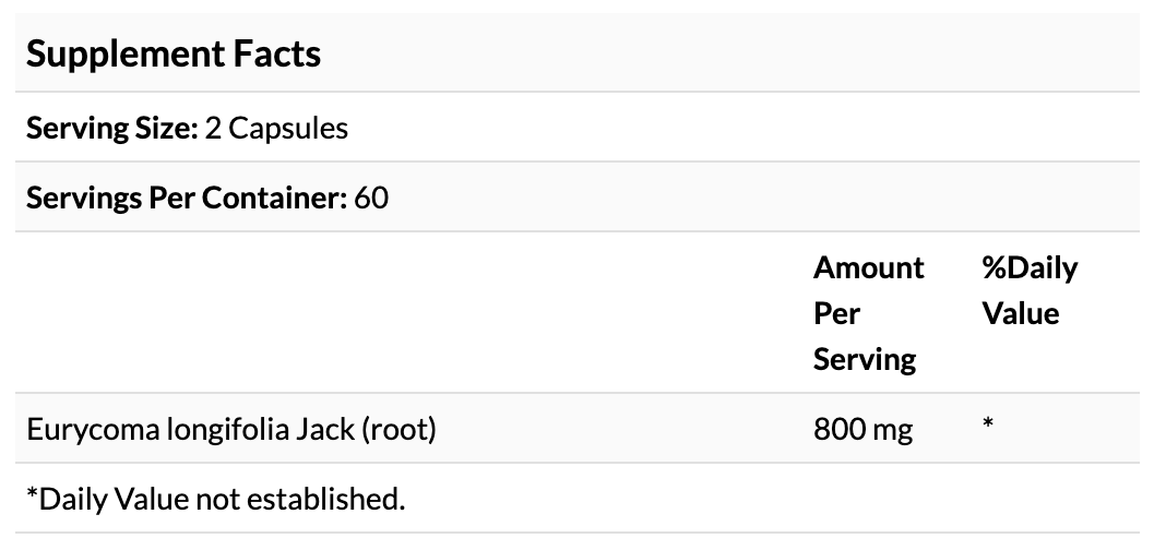 Passion Tongkat Ali 400 mg, 120 Caps