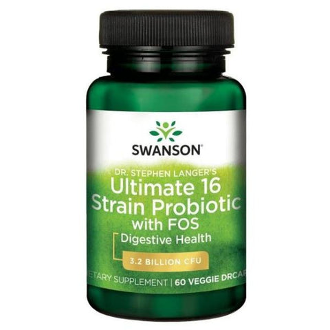 Swanson Dr. Stephen Langer's Ultimate 16 Strain Probiotics with FOS Bottle Front
