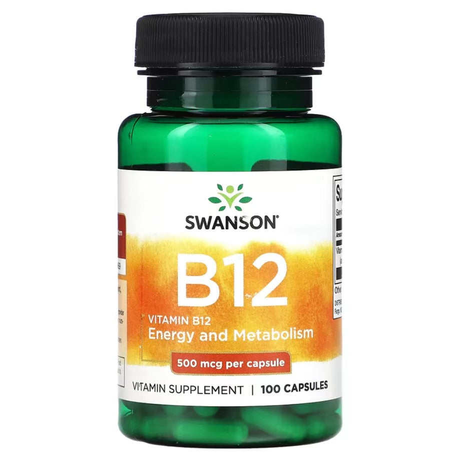 Swanson Vitamin B12 500 mcg - 100 Capsules