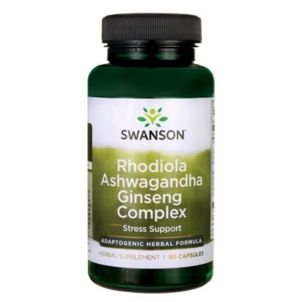 Adaptogenic Herbal Complex (Rhodiola, Ashwagandha, Ginseng) - 60 CapsulesSW1095Vitadeals-Singapore