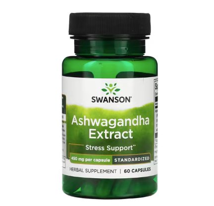Ashwagandha Extract, Standardized, 450 mg - 60 CapsulesSWH287Vitadeals-Singapore