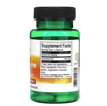 Benfotiamine, High Potency 160 mg - 60 CapsulesSWU976Vitadeals-Singapore