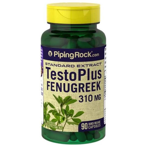 Testo-Plus Fenugreek Extract (Natural Testosterone Booster) 300 mg - 90 Quick Release Capsules