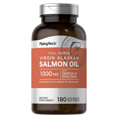 Virgin Alaska Salmon Oil Full Range 1000mg - 180 Capsules