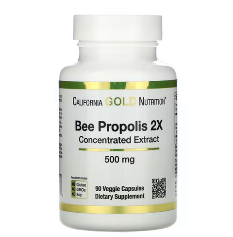 Bee Propolis 2X, Concentrated Extract, 500 mg, 90 Veggie Caps