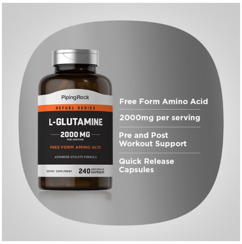 L-Glutamine 500 mg - 240 Quick Release Capsules