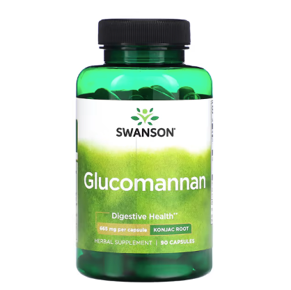 Glucomannan 665 mg, 90 Capsules