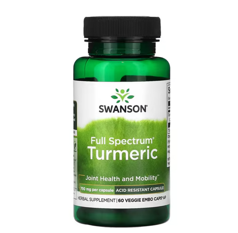 Full Spectrum Turmeric 750 mg - 60 Veggie Embo Caps AP