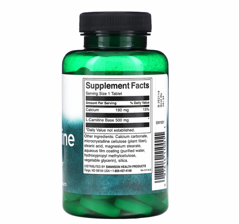 Swanson L-Carnitine, 500 mg, 100 Tablets