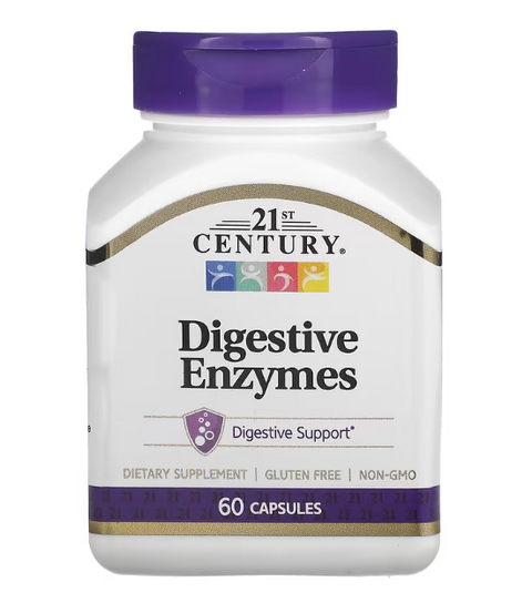 21st Century, Digestive Enzymes, 60 Capsules - 220mg