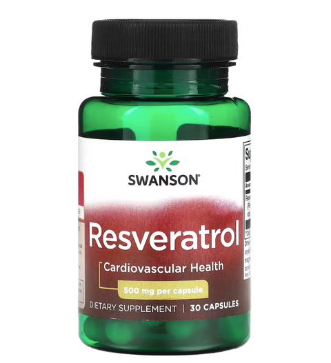 Resveratrol, 500 mg - 30 Capsules