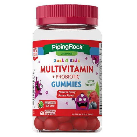 Just 4 Kidz Multivitamin + Probiotic Gummies - 60 Veg Gummies