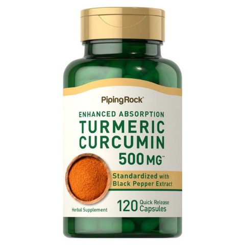 Turmeric (Curcumin) & Black Pepper Extract 500mg - 120 Capsules