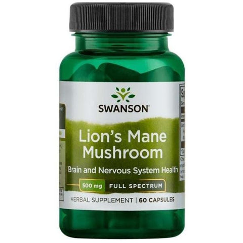 Full Spectrum Lion's Mane Mushroom (Hericium erinaceus 猴头菇) 500mg - 60 Capsules
