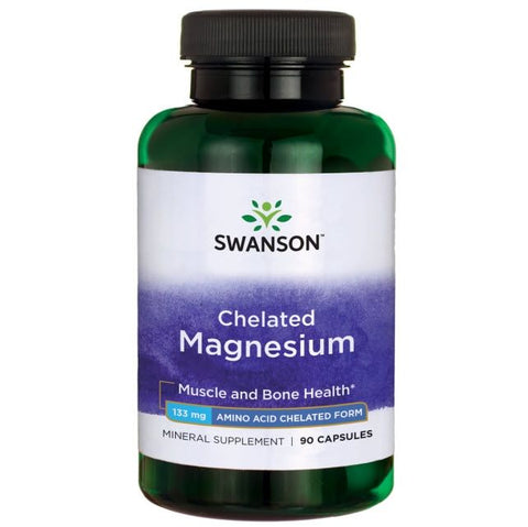 Magnesium Glycinate (Chelated Mineral) 133mg - 90 Capsules
